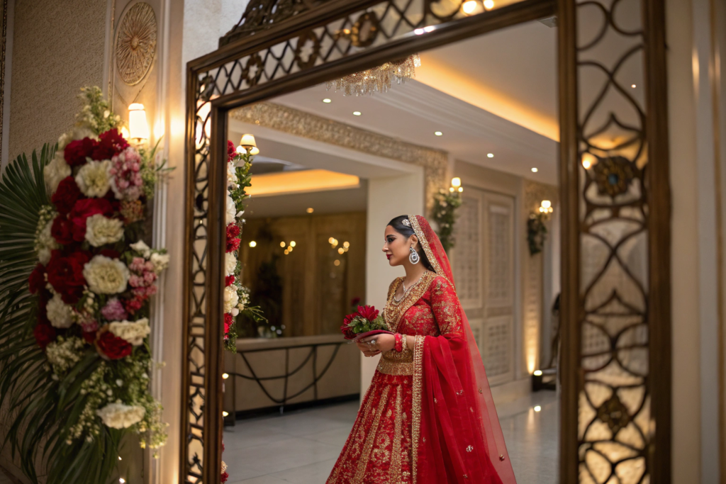 Bridal Photography Mirror Reflection