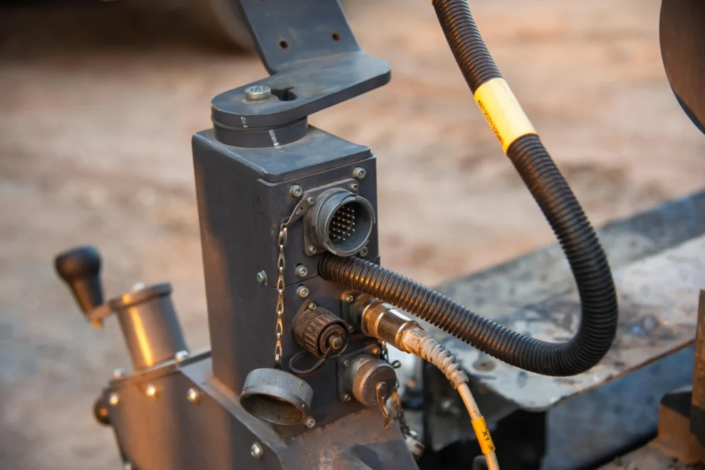 Heavy industrial machinery photographed for equipment marketing