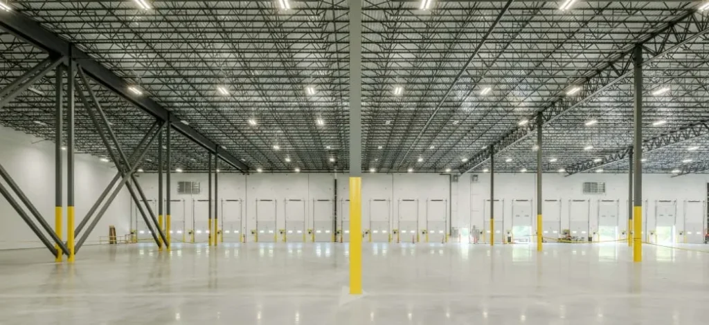 Industrial facility architectural photography showing factory exterior