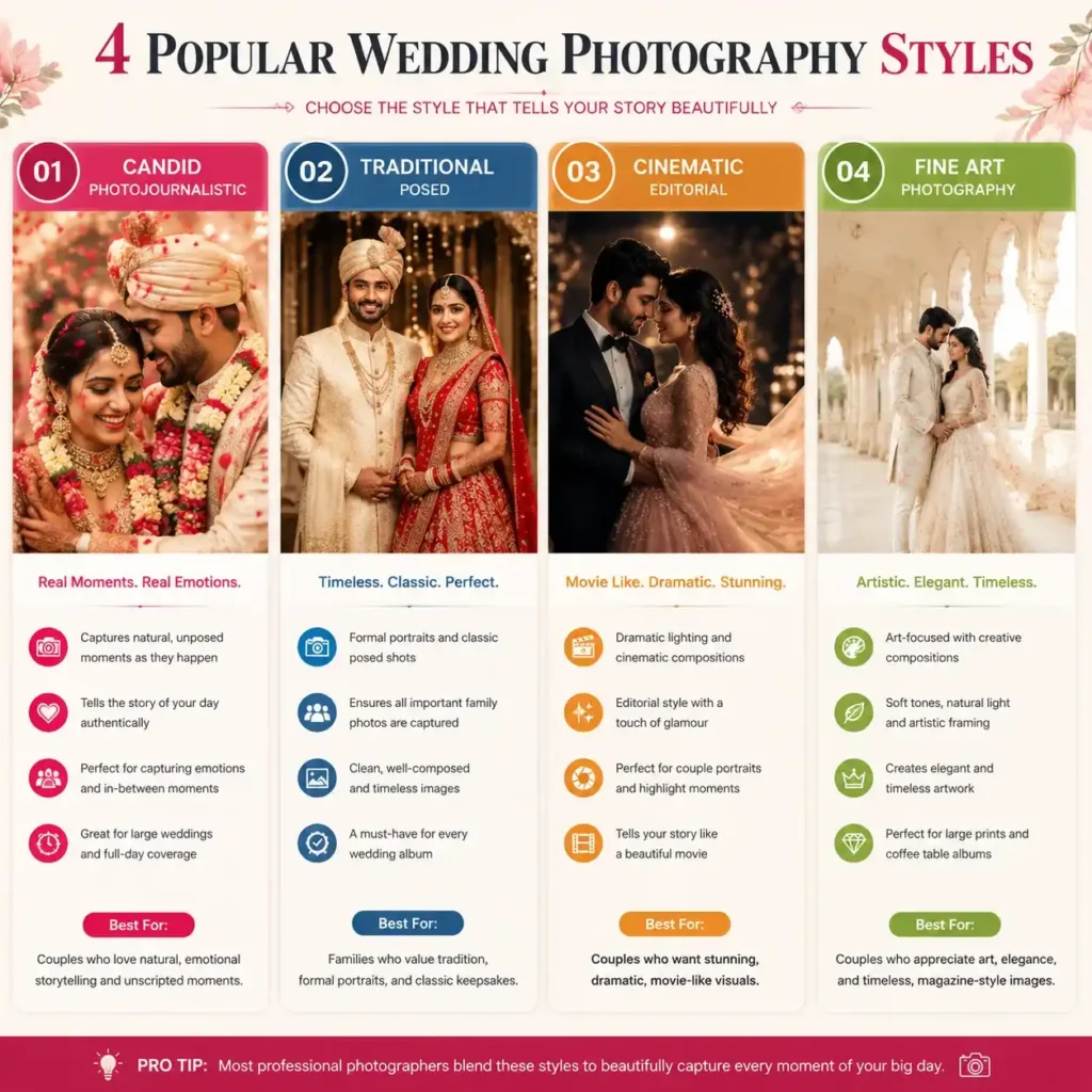 wedding photography styles